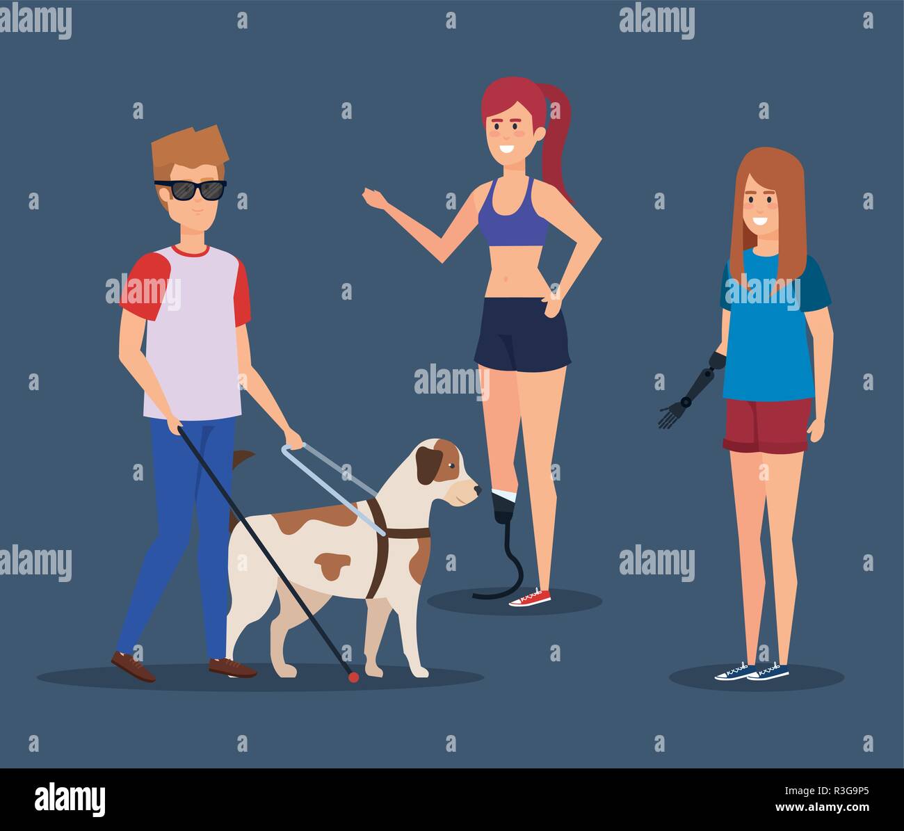 Disabled group of people design Stock Vector Image & Art - Alamy