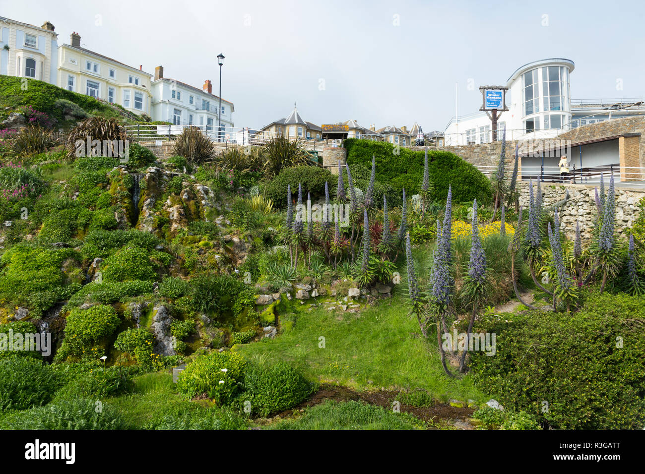 The Cascade Gardens in Ventnor on the Isle of Wight, designed circa