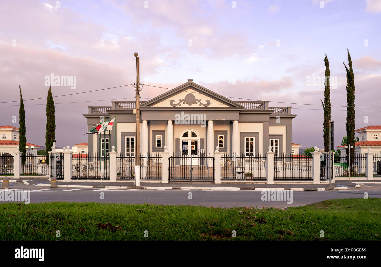 Vinhedo / SP / Brazil: Immigrant's Memorial building, a touristic attraction in honor of the immigrants that build the city in the 1900's Stock Photo