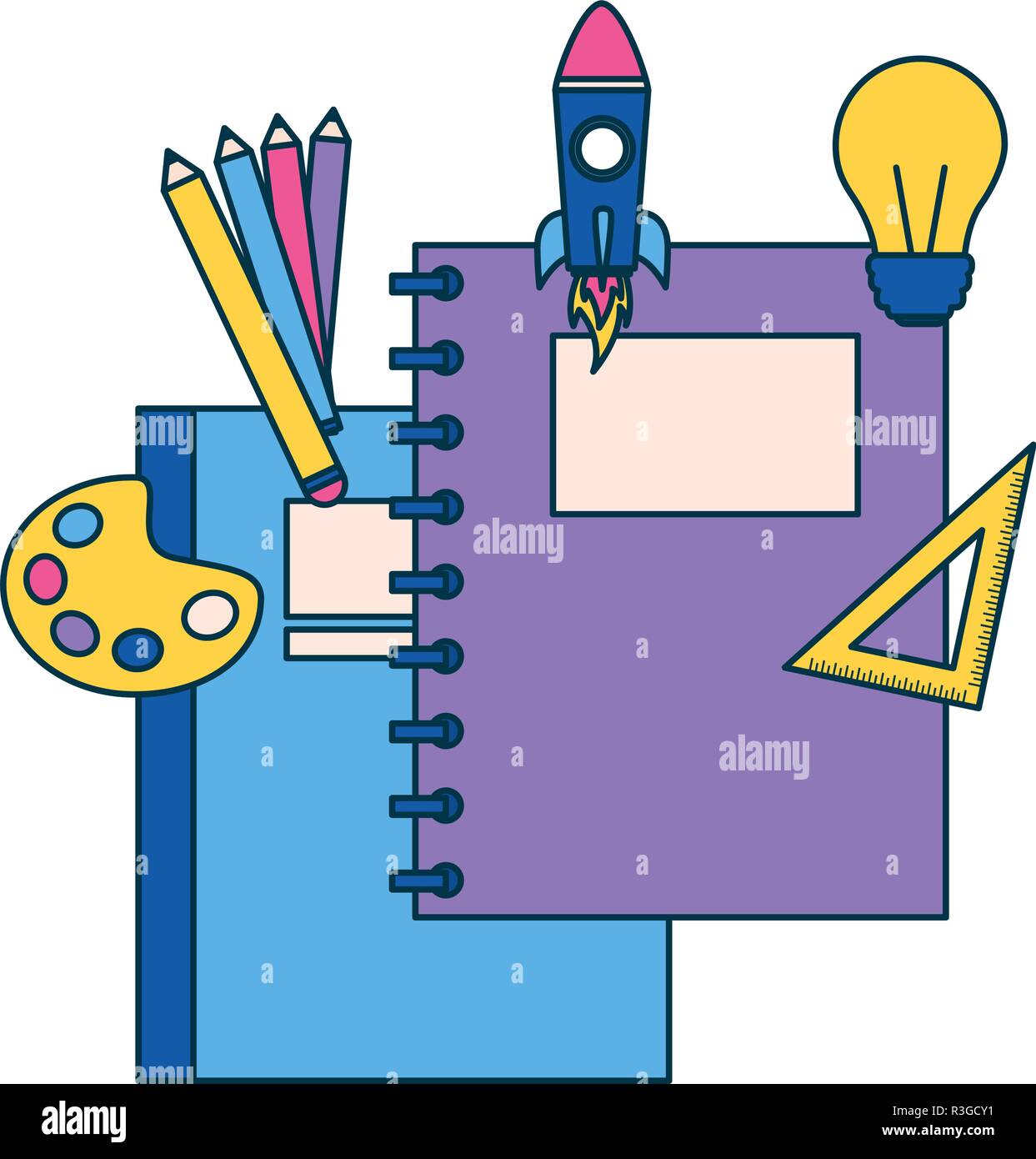 book notebook creativity education school vector illustration Stock ...
