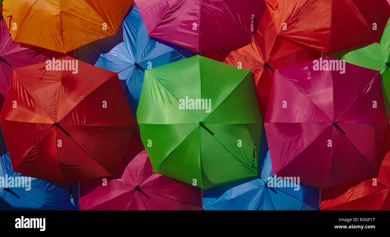 Red yellow blue green umbrella hires stock photography and images Alamy