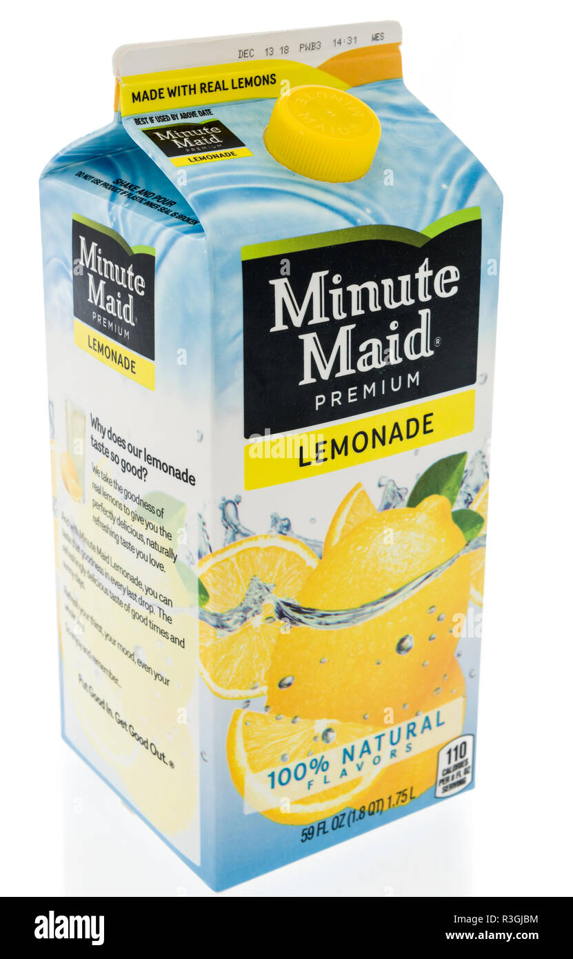 Winneconne, WI 22 November 2018 A carton of Minute Maid Lemonade on