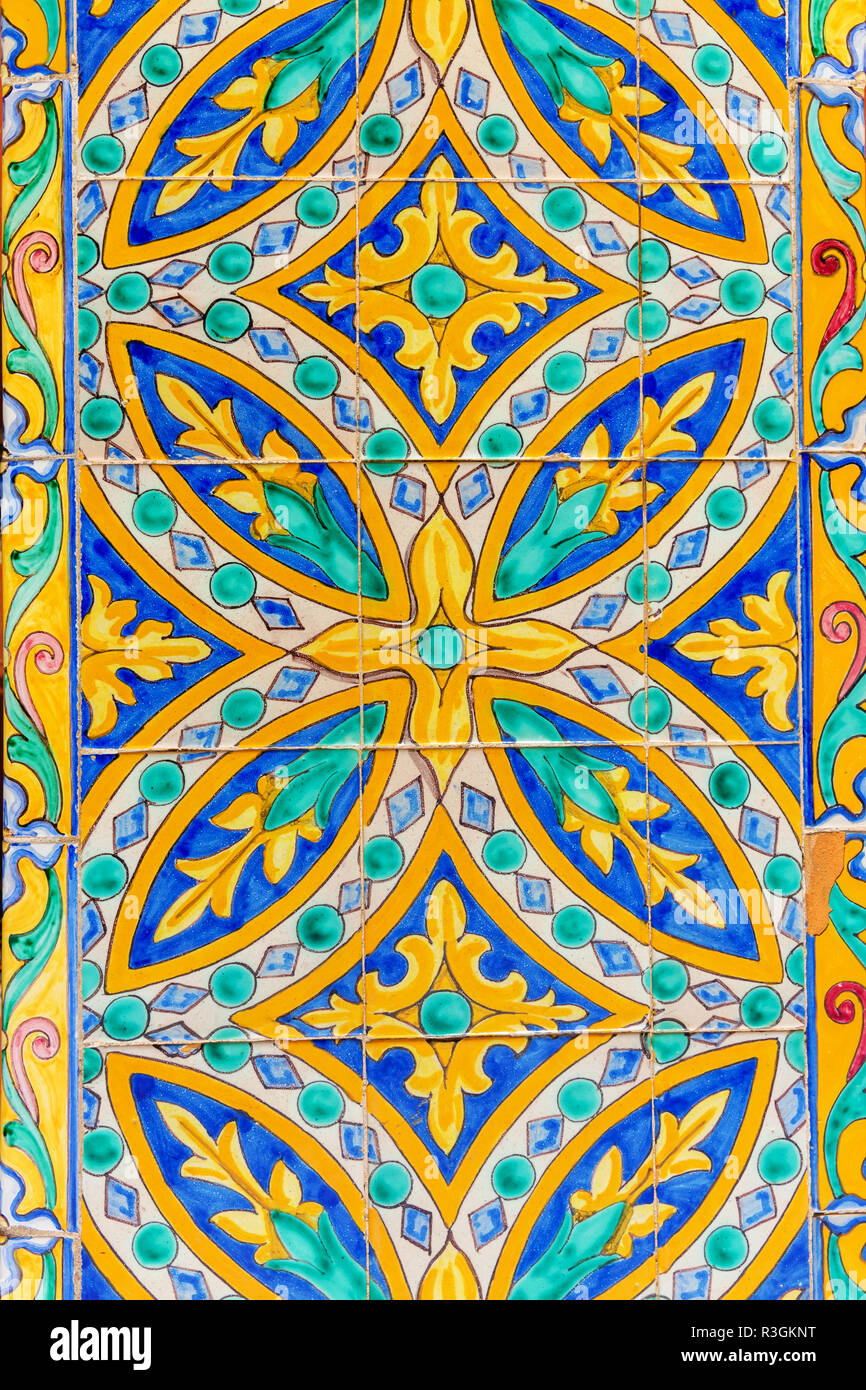 picture of historic tiles from Seville, Spain Stock Photo Alamy