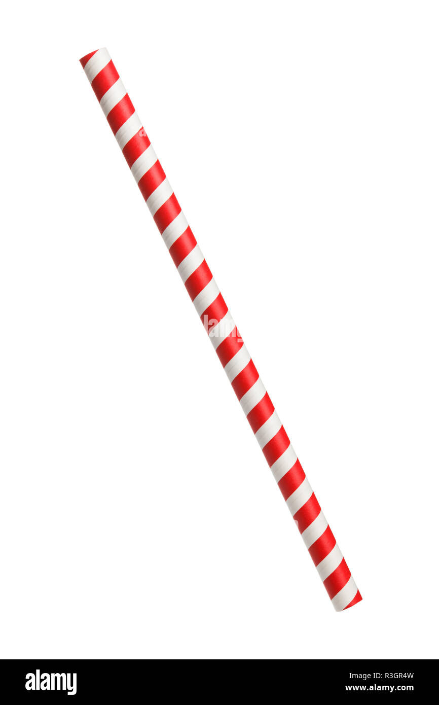 paper drinking straw with red and white stripes Stock Photo Alamy