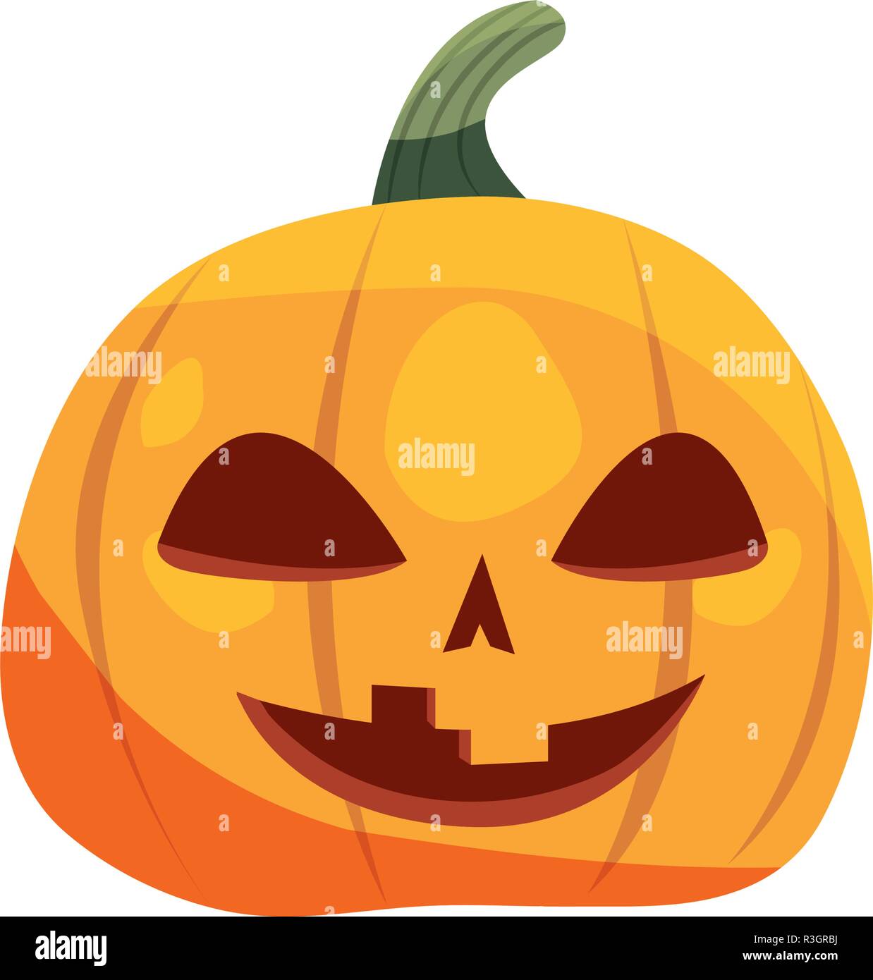 halloween pumpkin on white background vector illustration Stock Vector ...