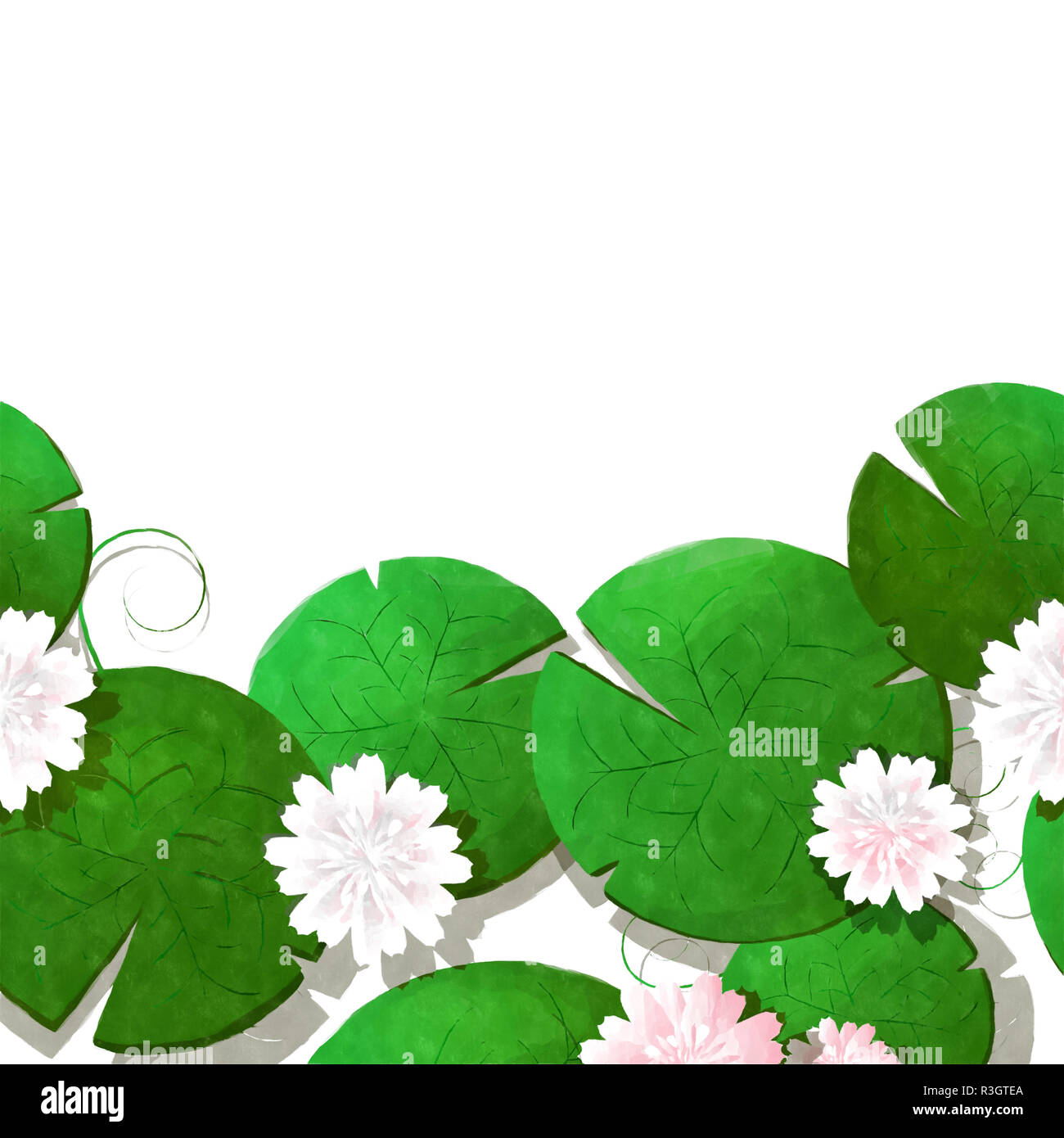 water lily leaf clipart coloring