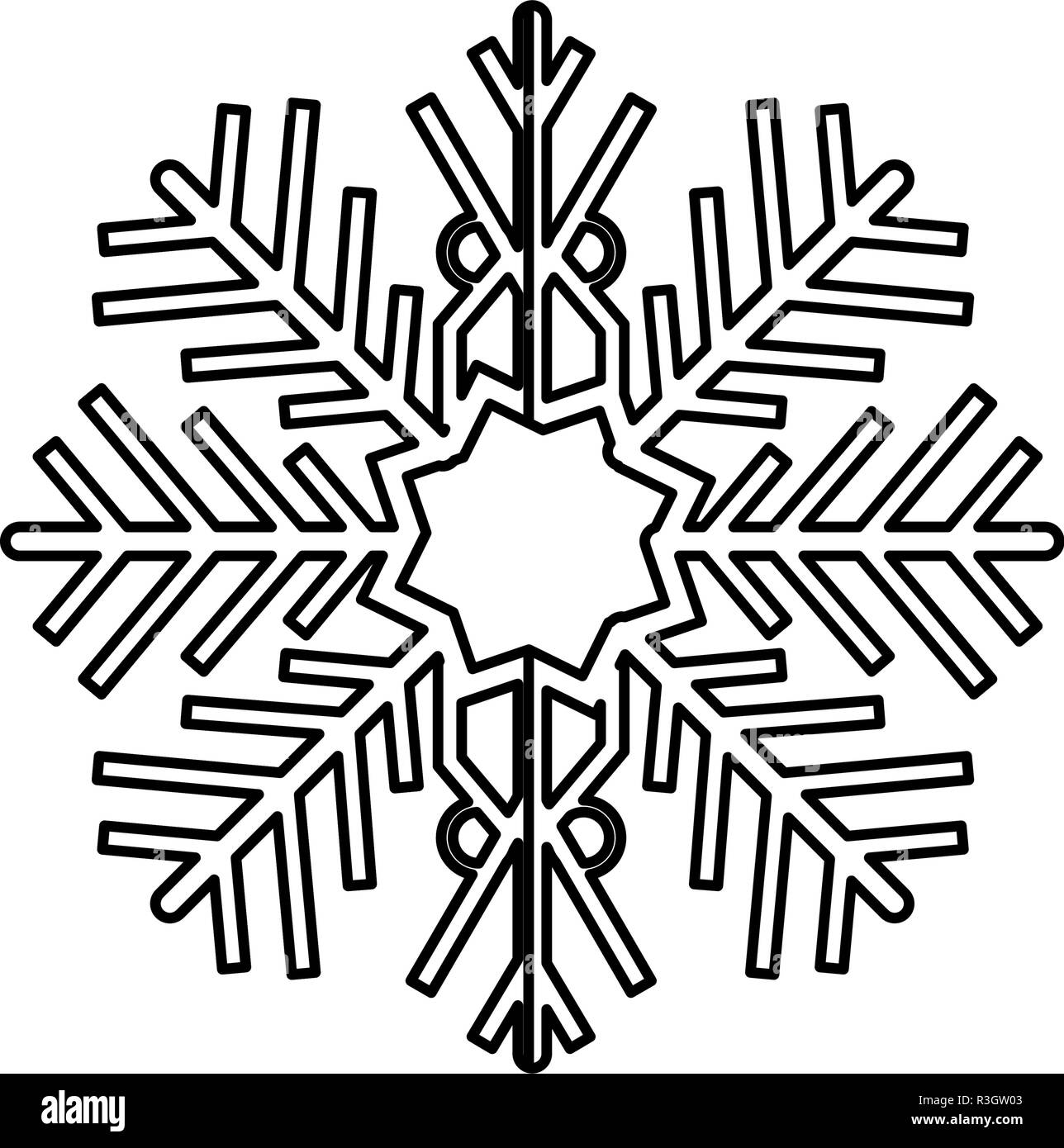 snowflake ornament christmas decoration festive vector illustration ...