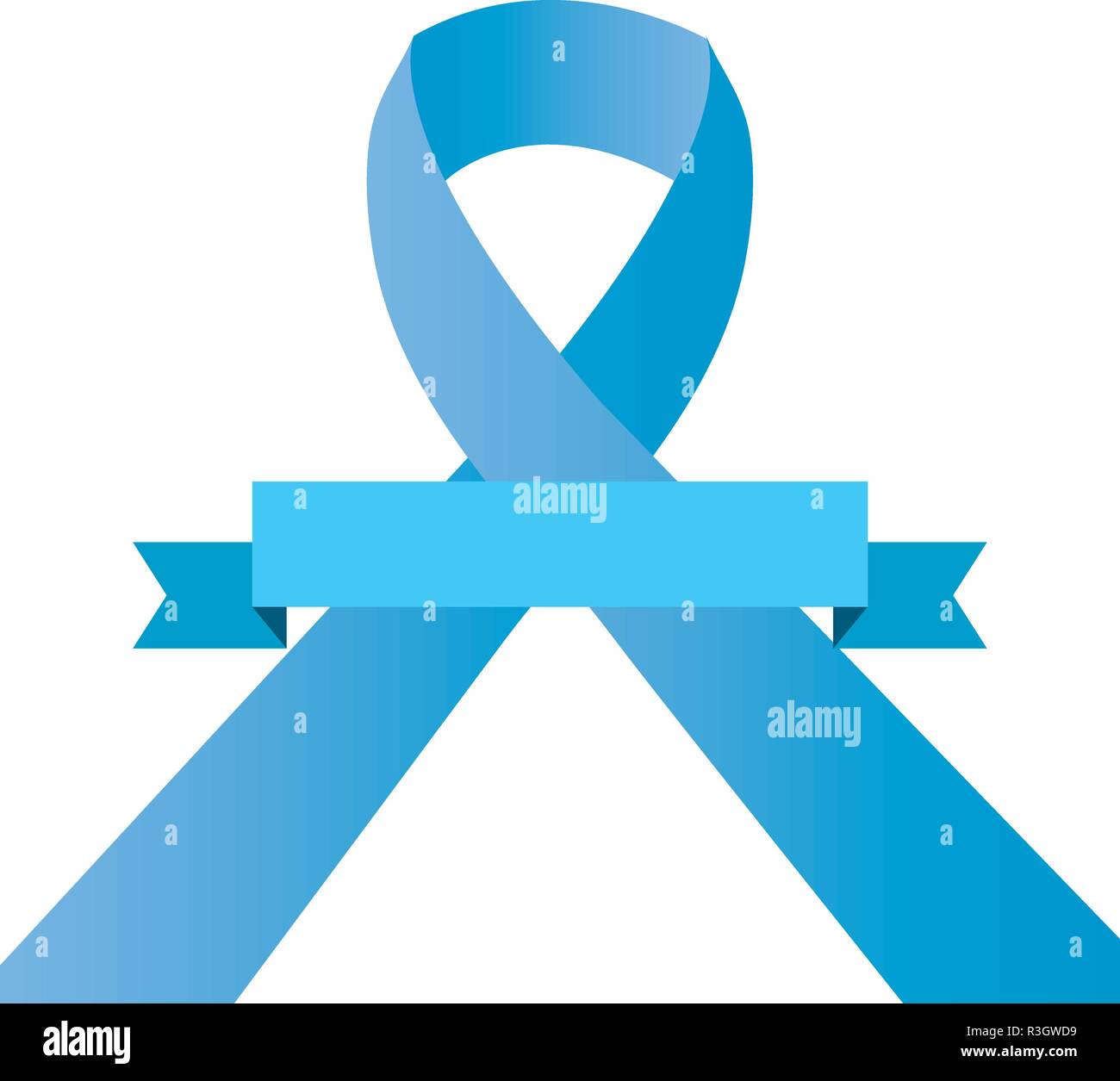 blue ribbon on white background vector illustration Stock Vector Image ...
