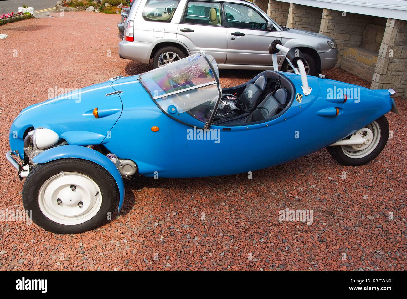 Oban, United Kingdom February 20, 2010 Blackjack avion car. Kit car on gravel ground