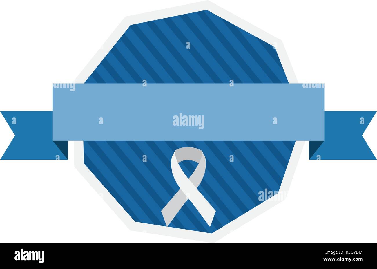label ribbon movember prostate cancer vector illustration Stock Vector