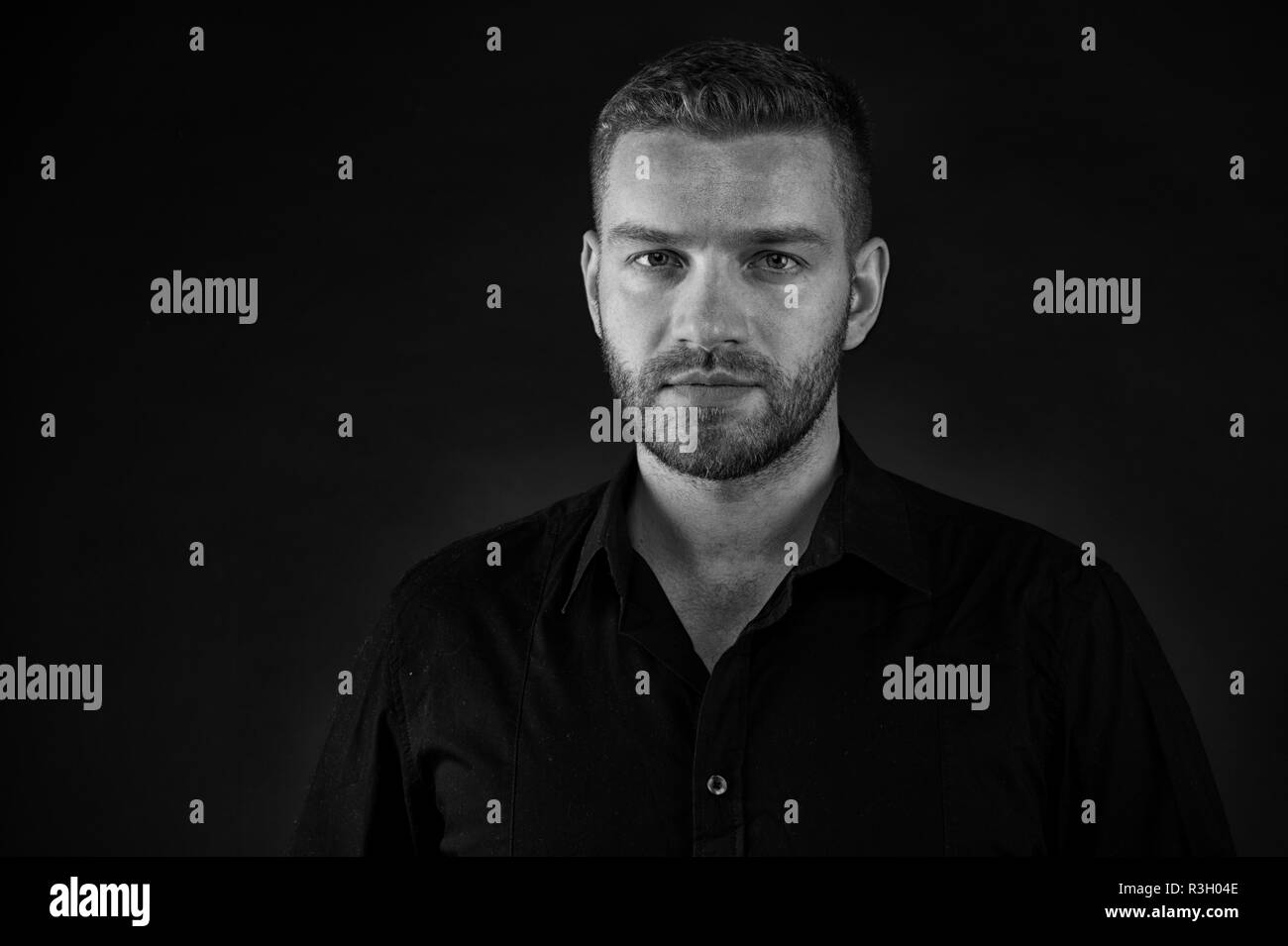 Haircare Concept Man With Short Hair Haircare Haircare And