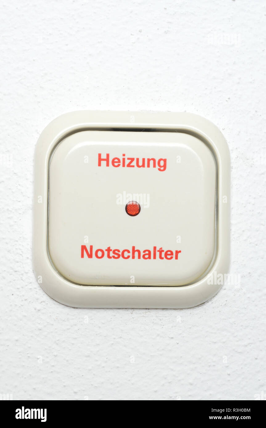 heating emergency / emergency stop Stock Photo Alamy