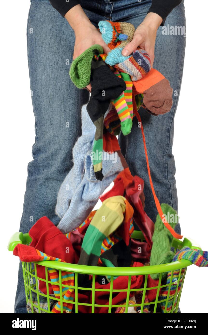 socks laundry / laundry socks Stock Photo Alamy