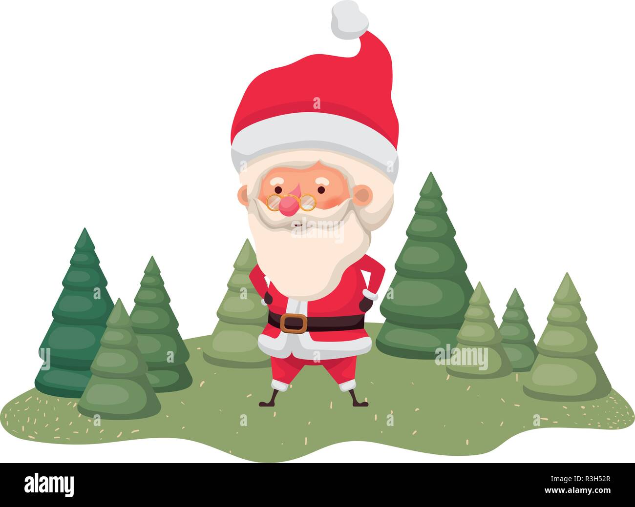 Various cartoon christmas trees hi-res stock photography and images - Alamy