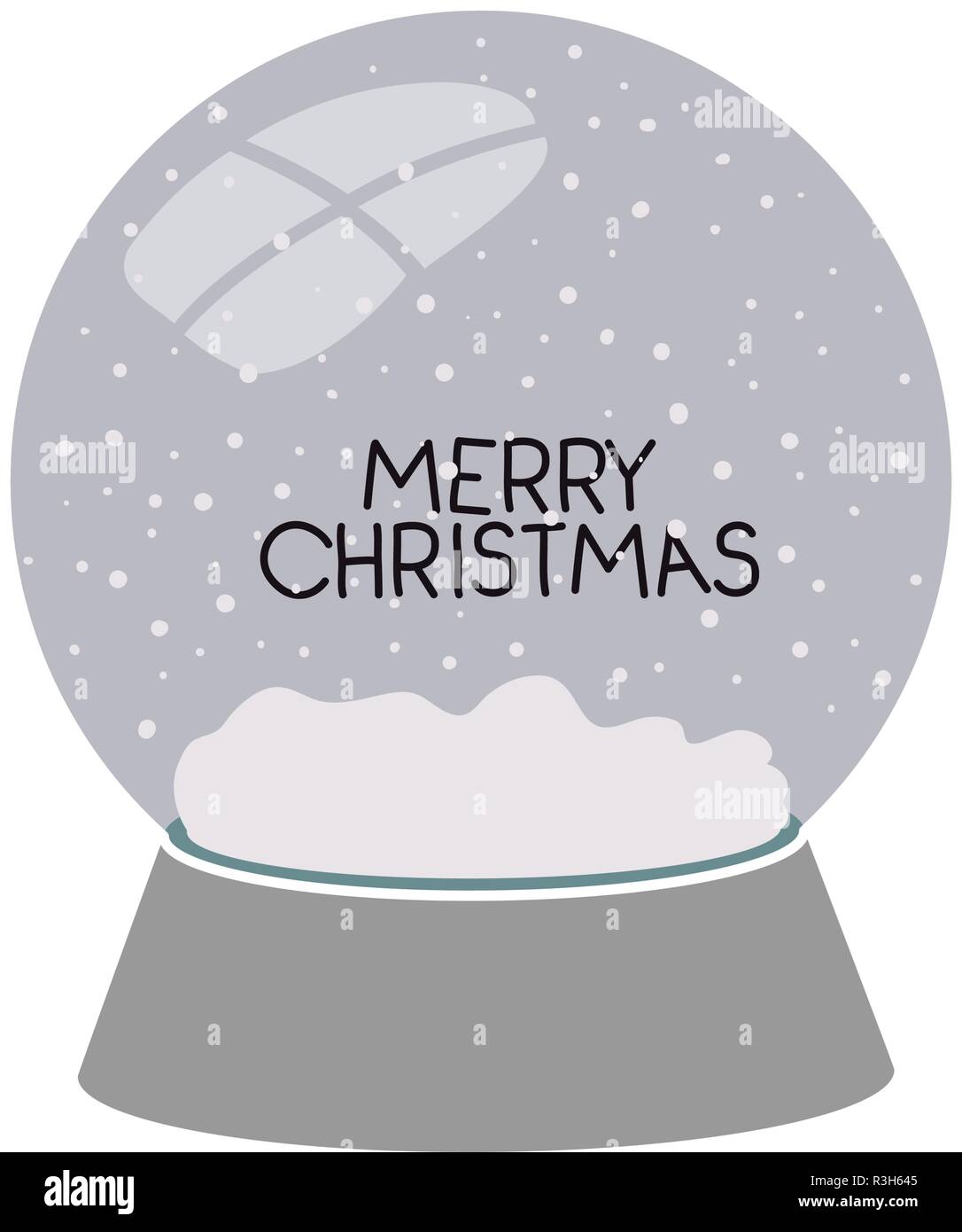merry christmas in crystal ball isolated icon Stock Vector Image & Art ...