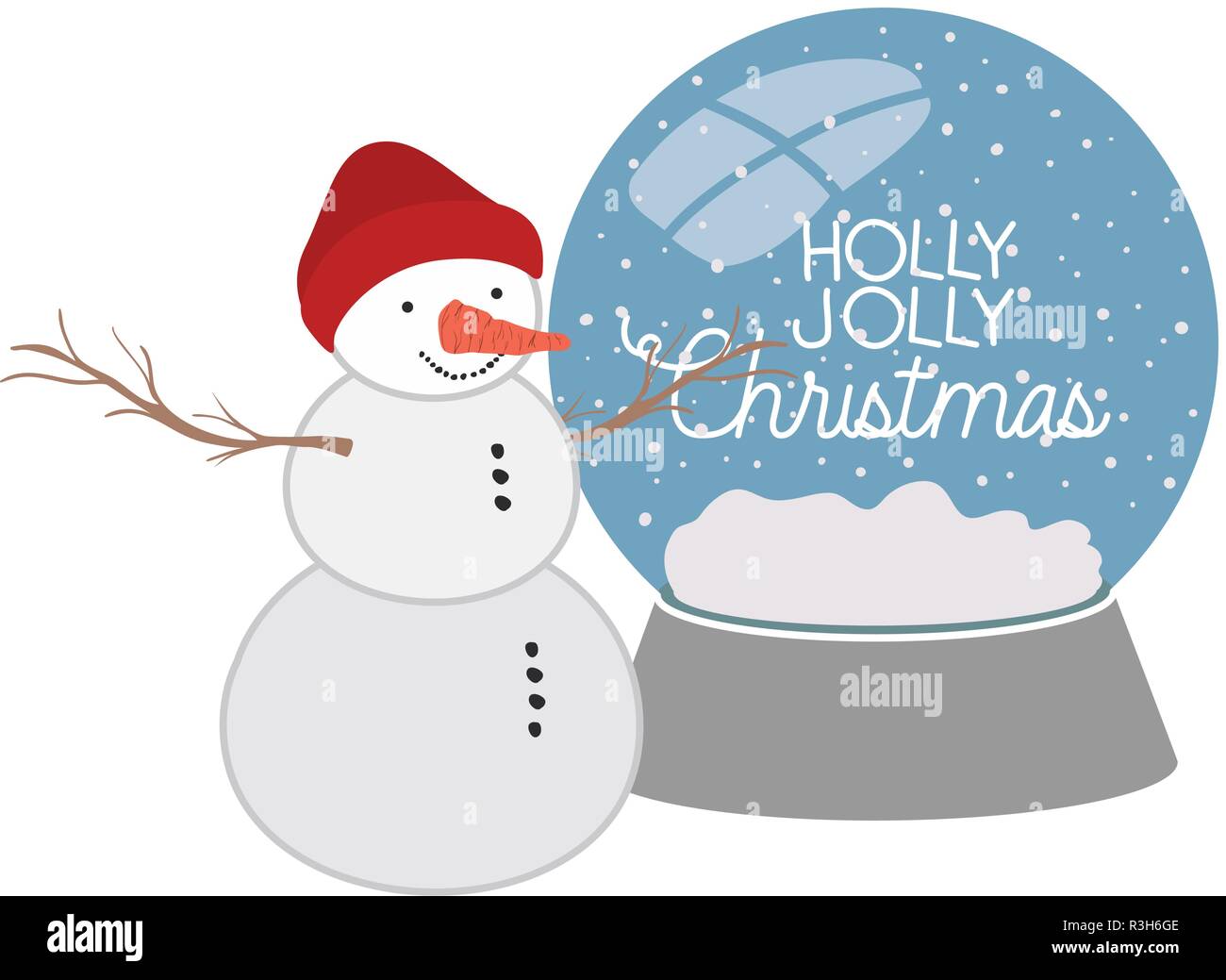 snow man in crystal ball isolated icon Stock Vector Image & Art - Alamy