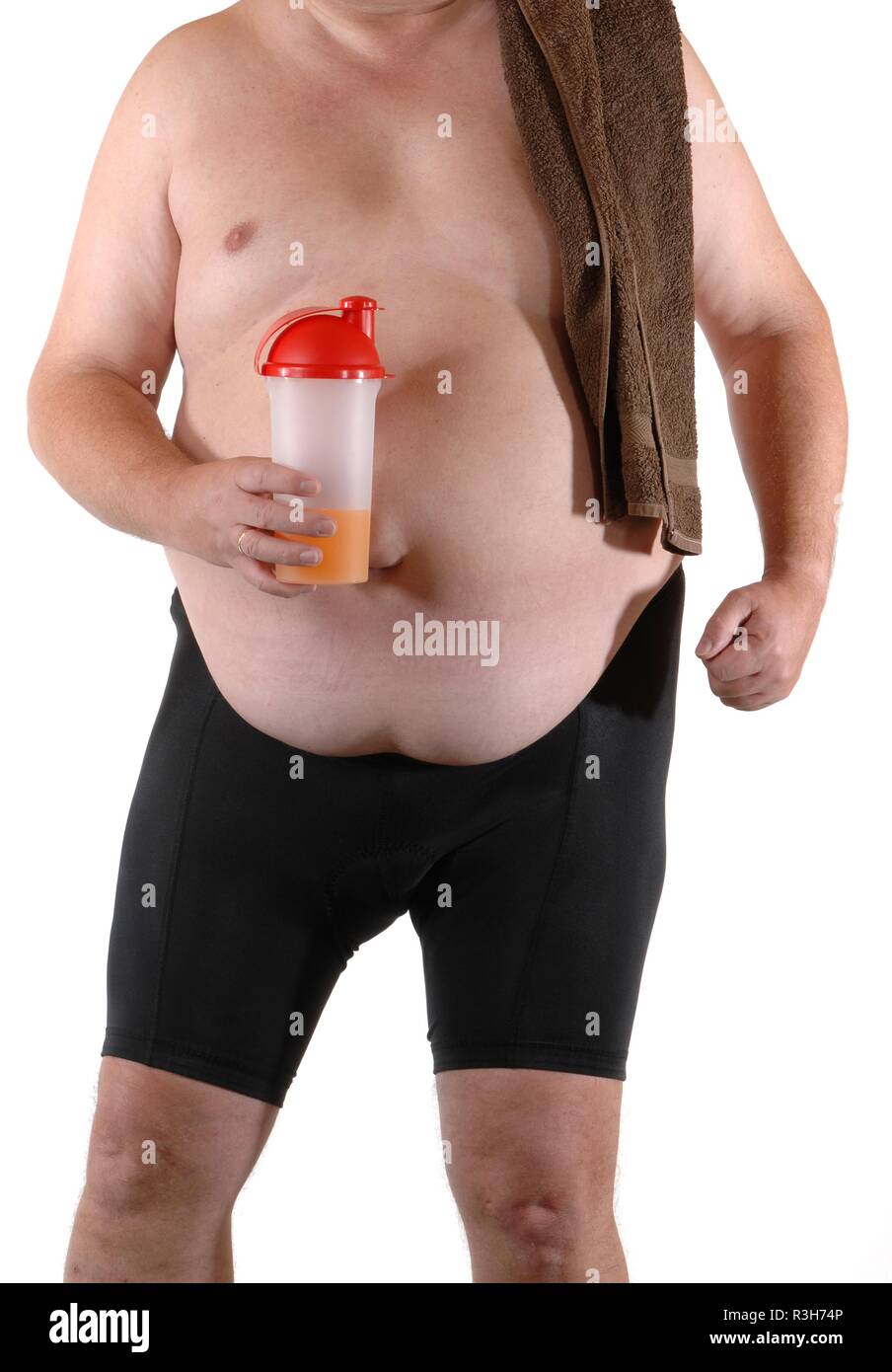 beer belly / dieting Stock Photo Alamy