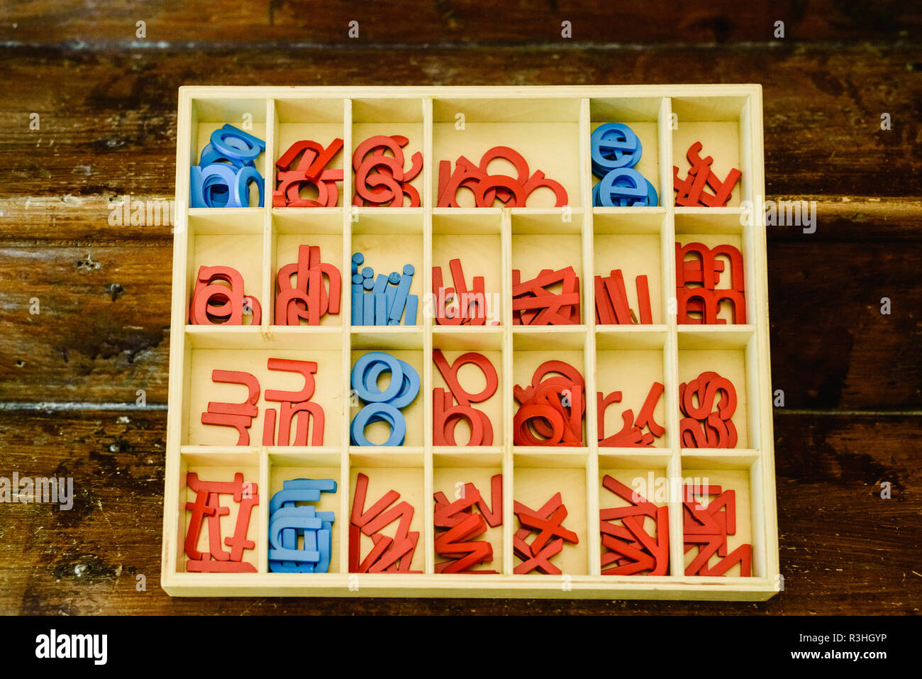 Letters To Learn To Write And Read In Your Wooden Box