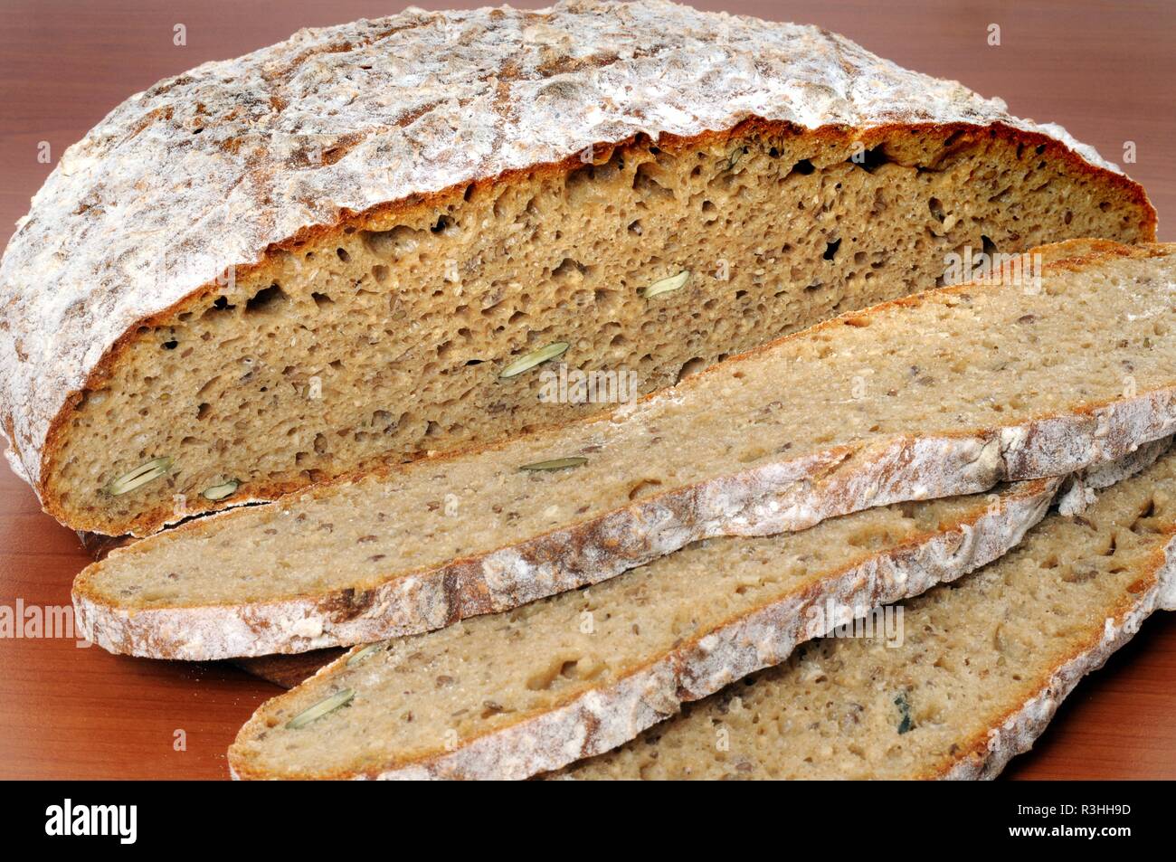 sunflower bread / sunflower seed bread Stock Photo