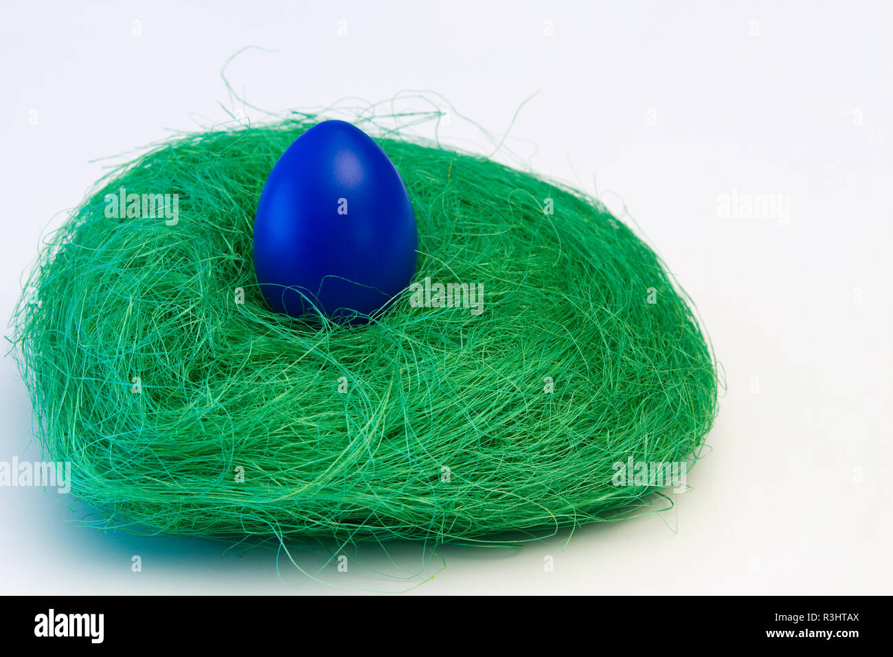 blue easter egg Stock Photo