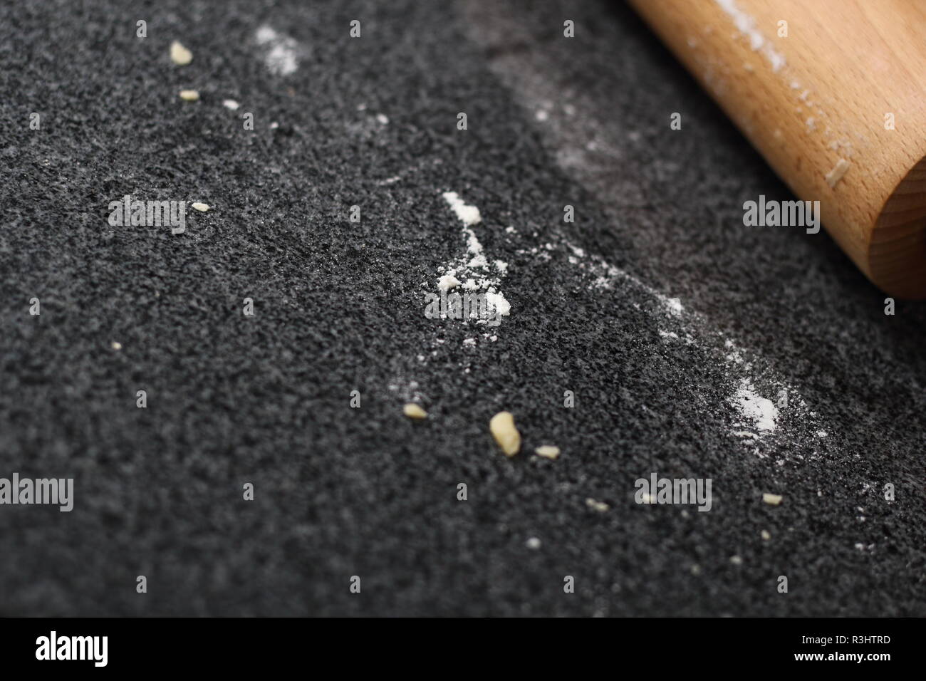 Granite Slab with Remains of Flour in Cooking Process Stock Photo Alamy