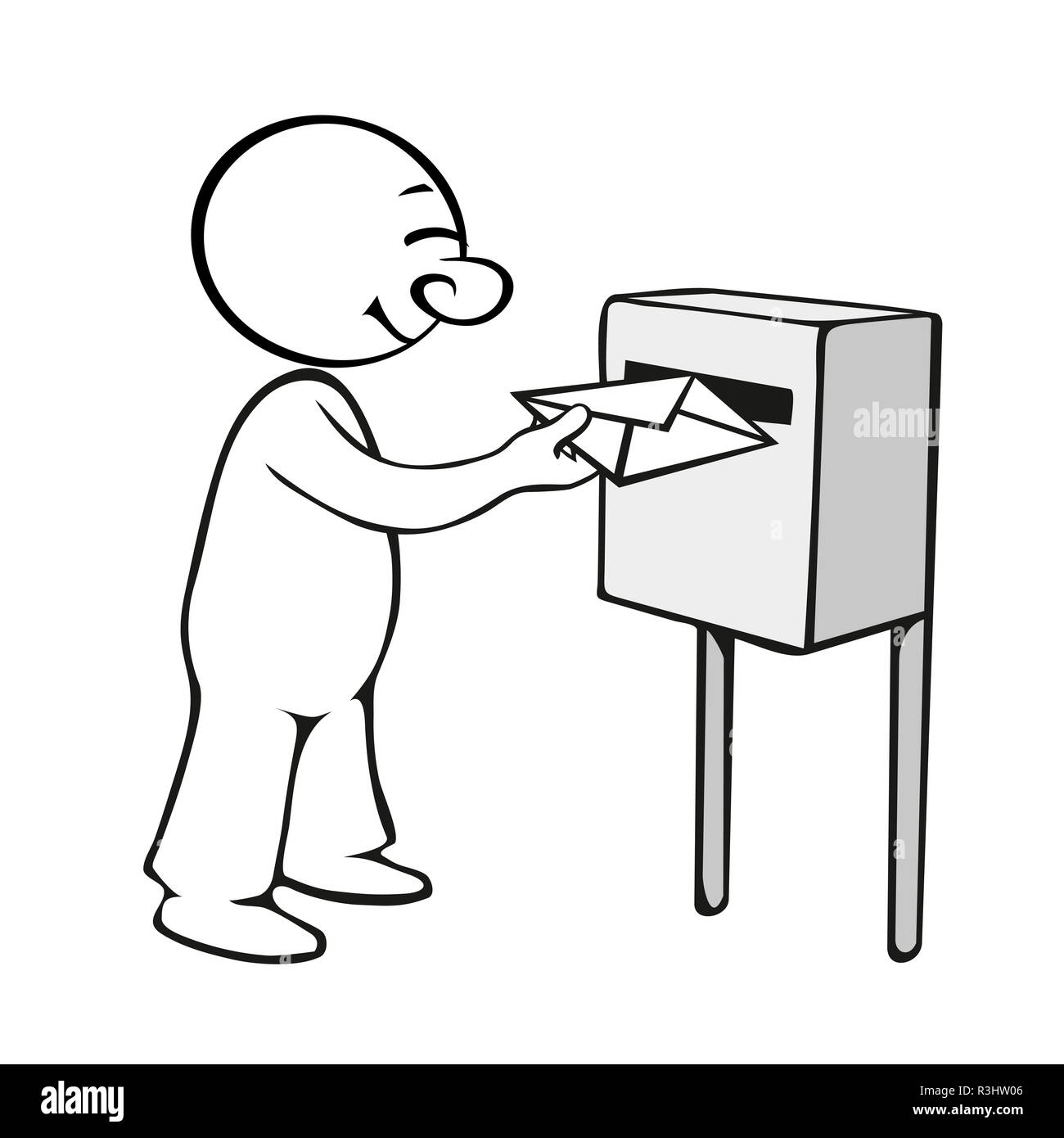 Funny mailbox Black and White Stock Photos & Images - Alamy