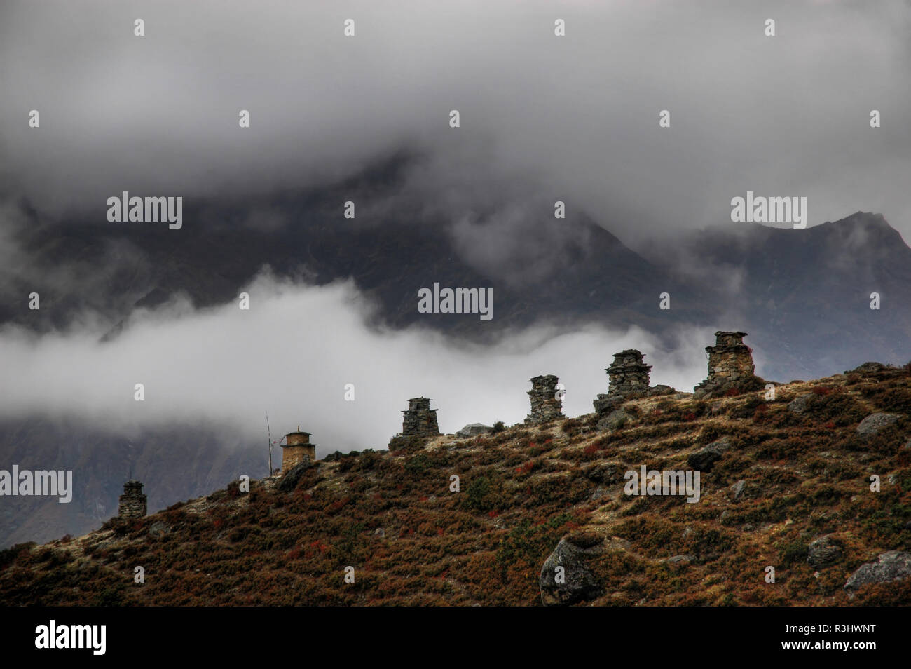 mountains of the himalayas,nepal Stock Photo