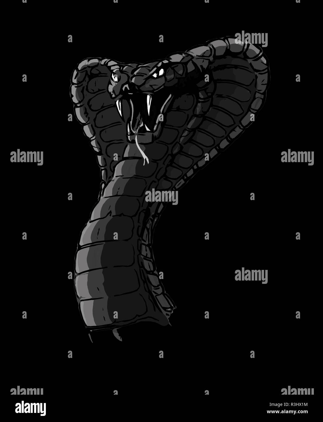 impending kobra,illustration Stock Photo