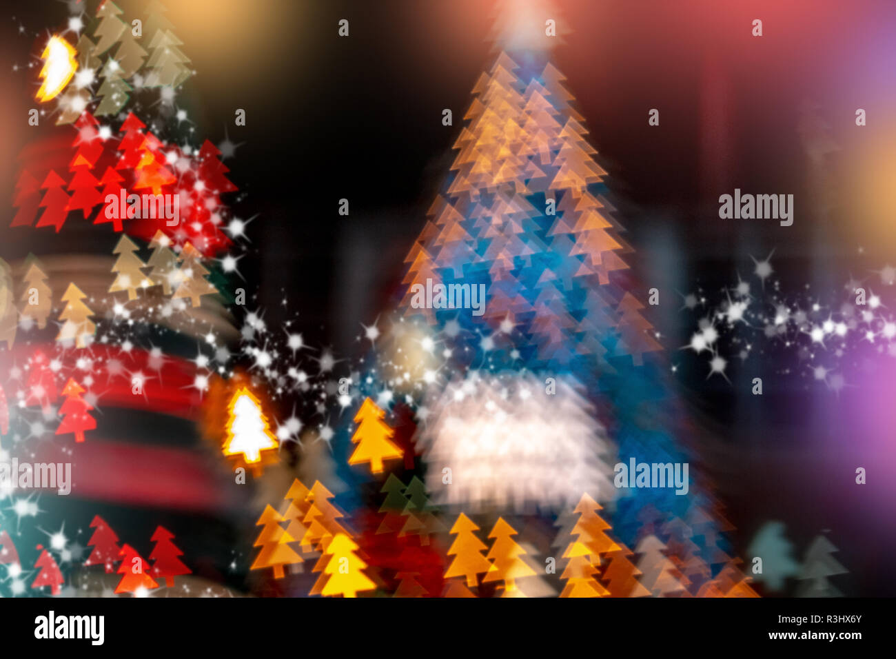 Christmas background with bokeh lights Stock Photo - Alamy