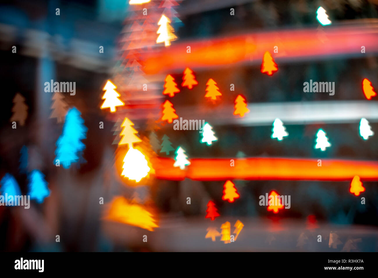 Christmas background with bokeh lights Stock Photo - Alamy