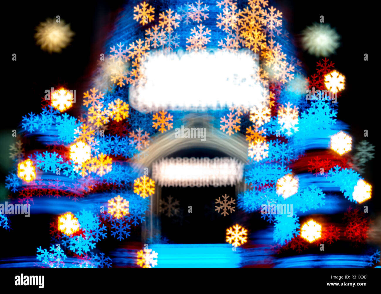 Christmas background with bokeh lights Stock Photo - Alamy