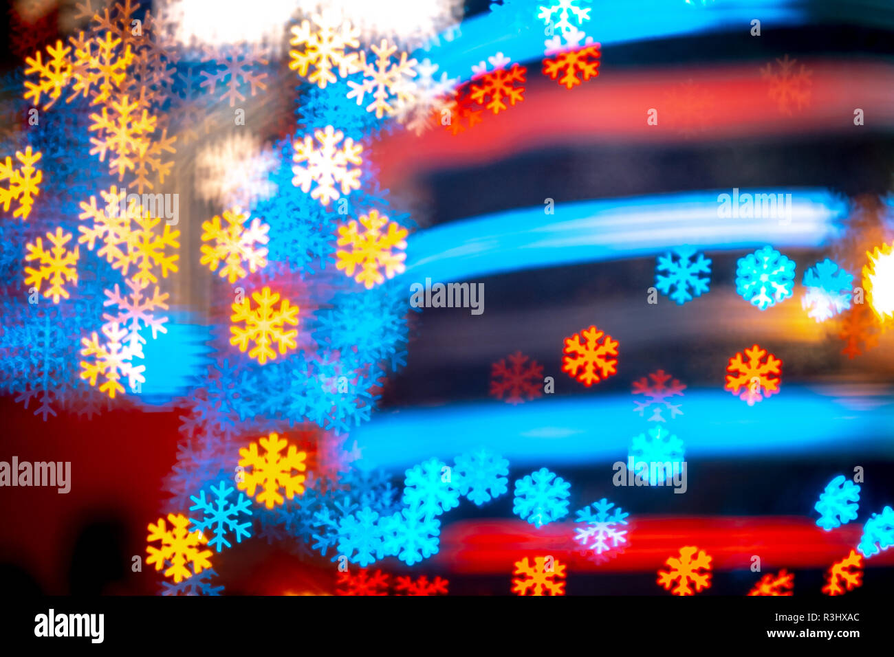 Christmas background with bokeh lights Stock Photo - Alamy