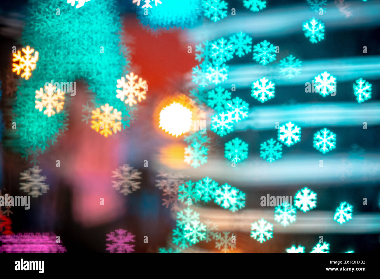 Christmas background with bokeh lights Stock Photo - Alamy