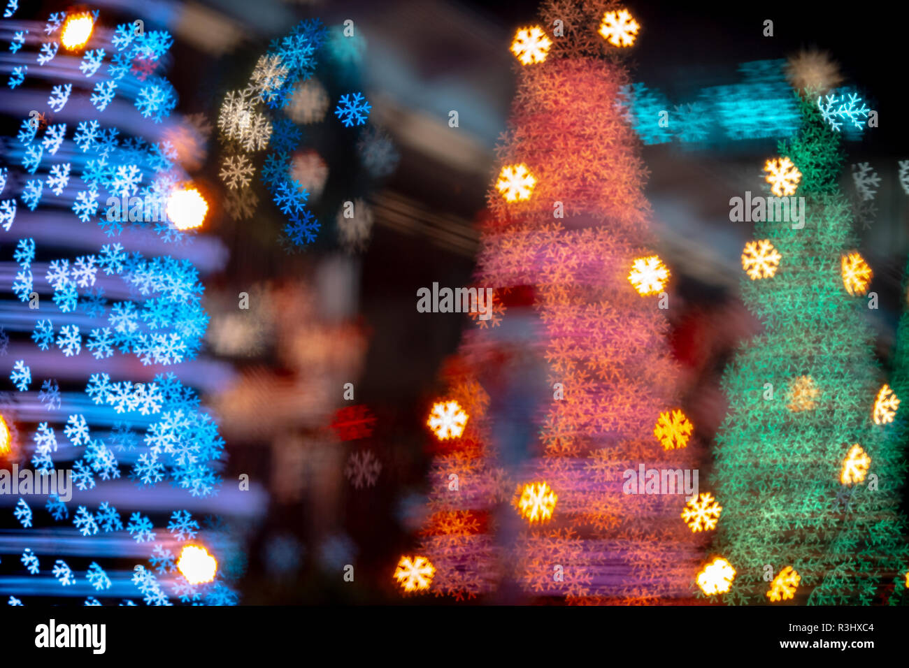 Christmas background with bokeh lights Stock Photo - Alamy