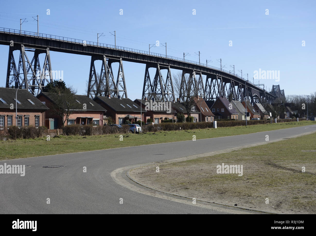 rendsburg high bridge Stock Photo