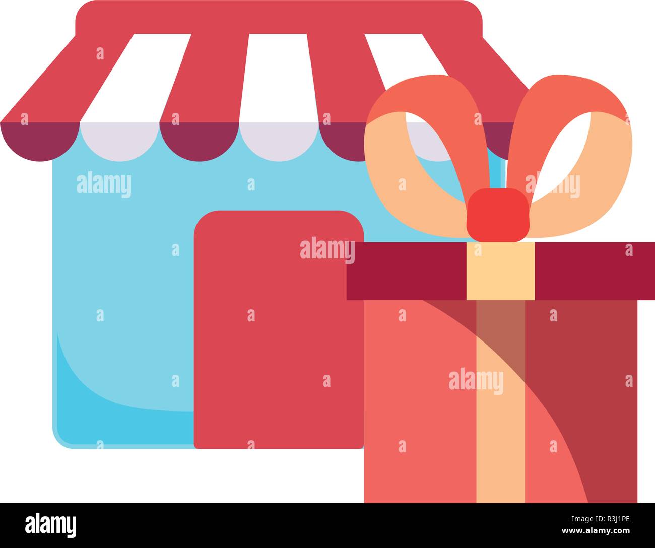 market and gift online shopping commerce vector illustration Stock ...