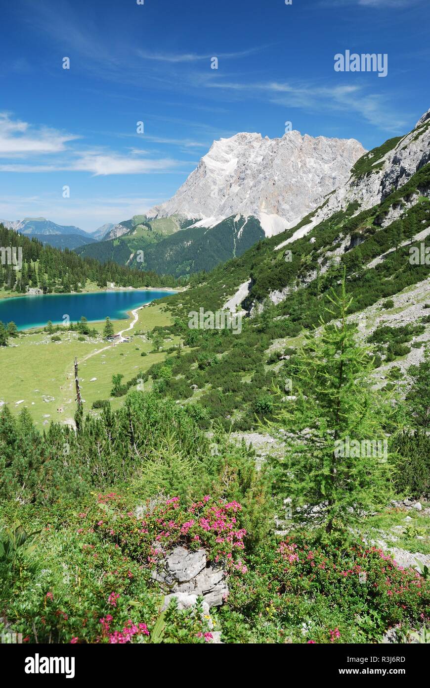 seebensee and zugspitze Stock Photo - Alamy