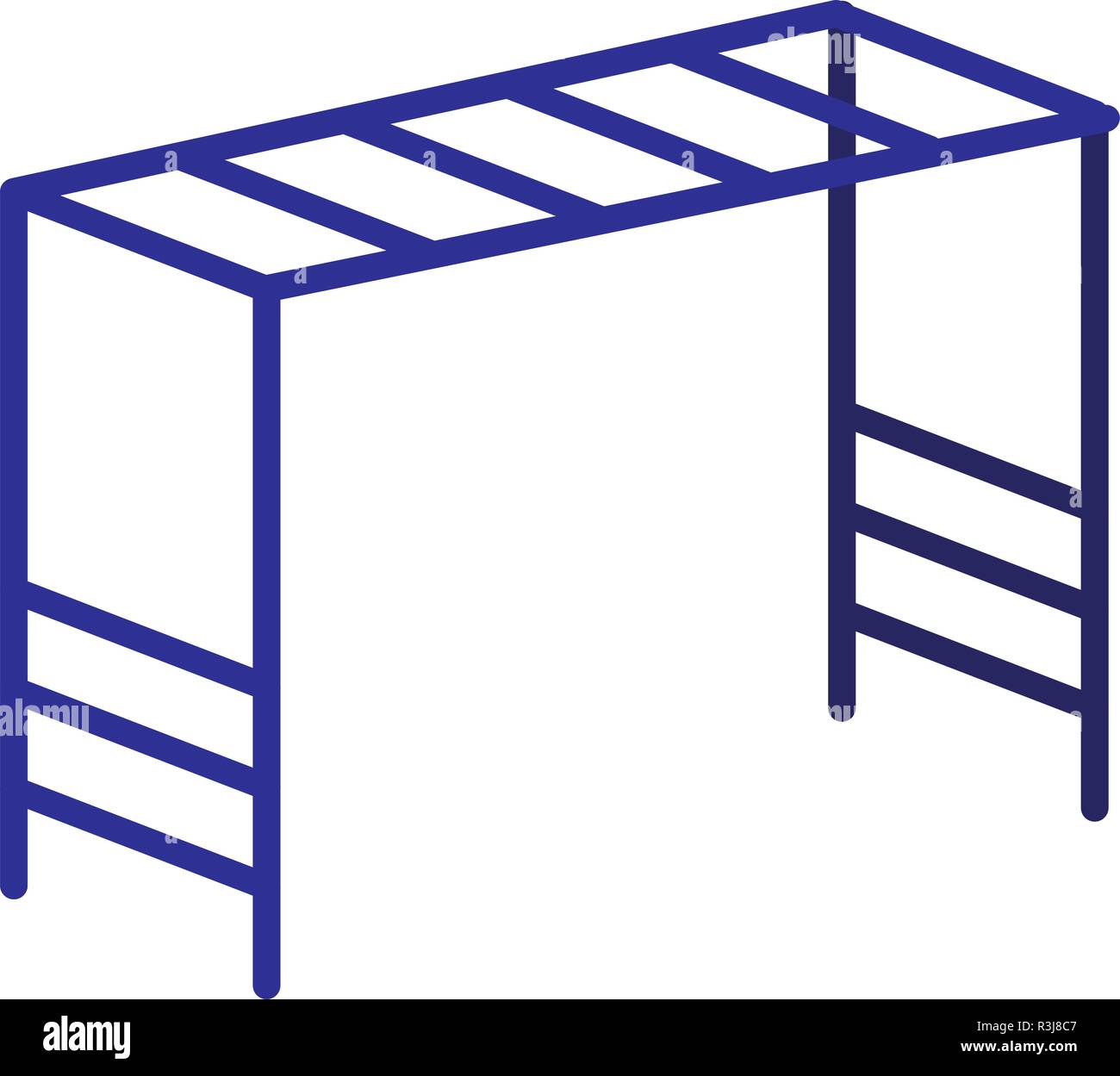 monkey bars over white background, vector illustration Stock Vector