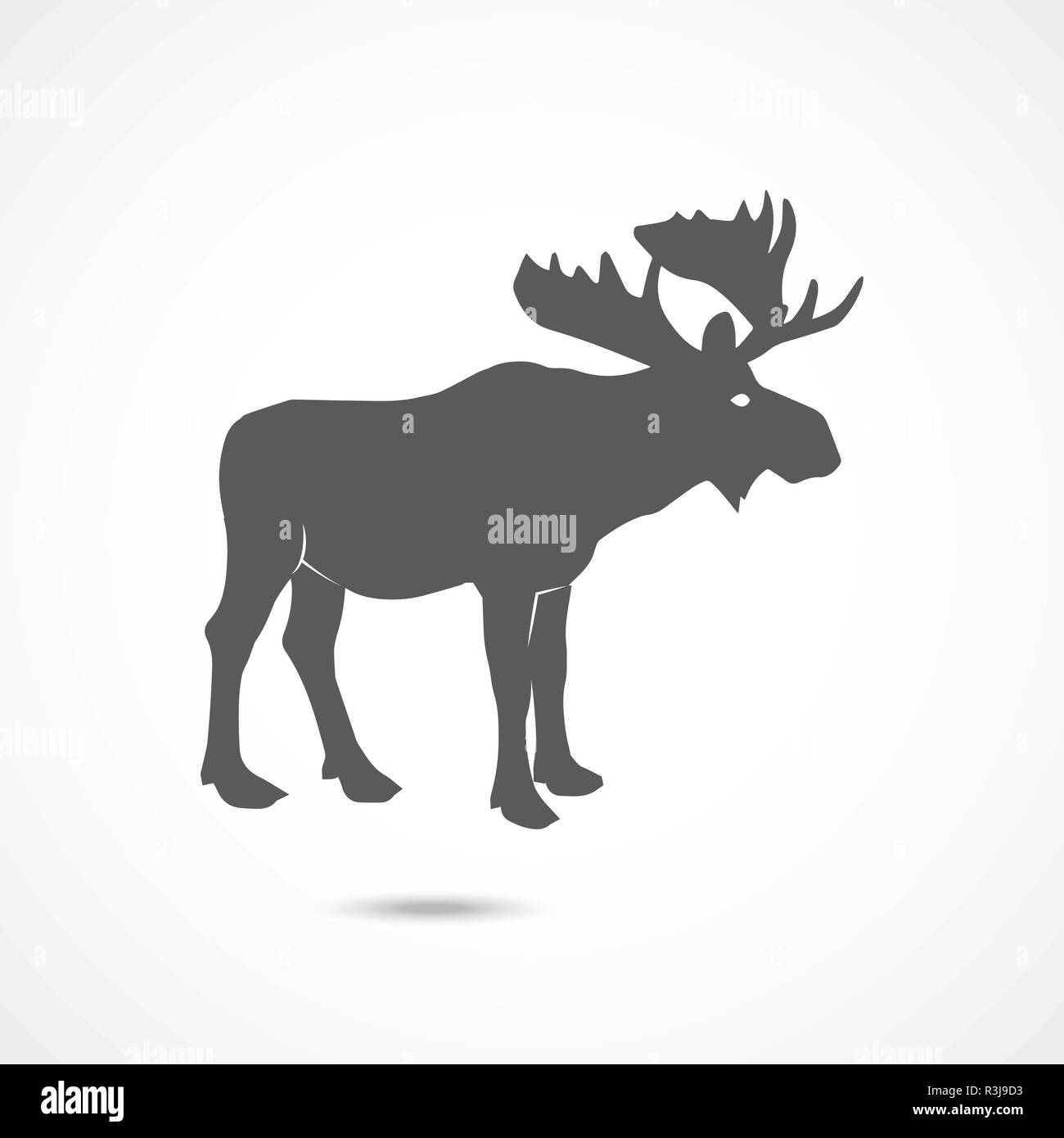 Elk flat icon Stock Vector