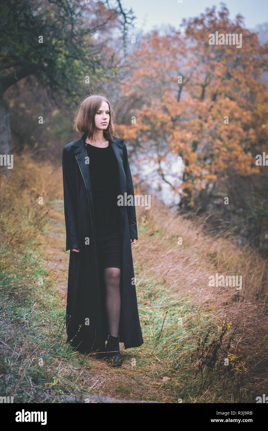 Beautiful girl by the river Stock Photo - Alamy