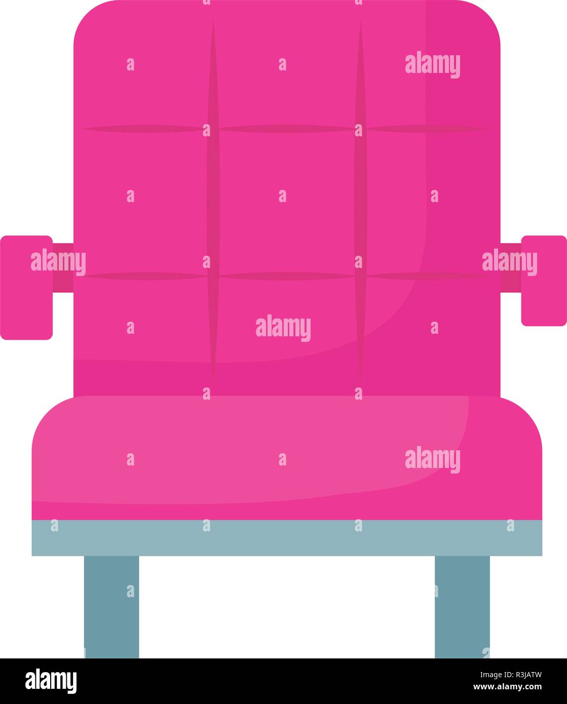 cinema chair icon over white background, vector illustration Stock Vector