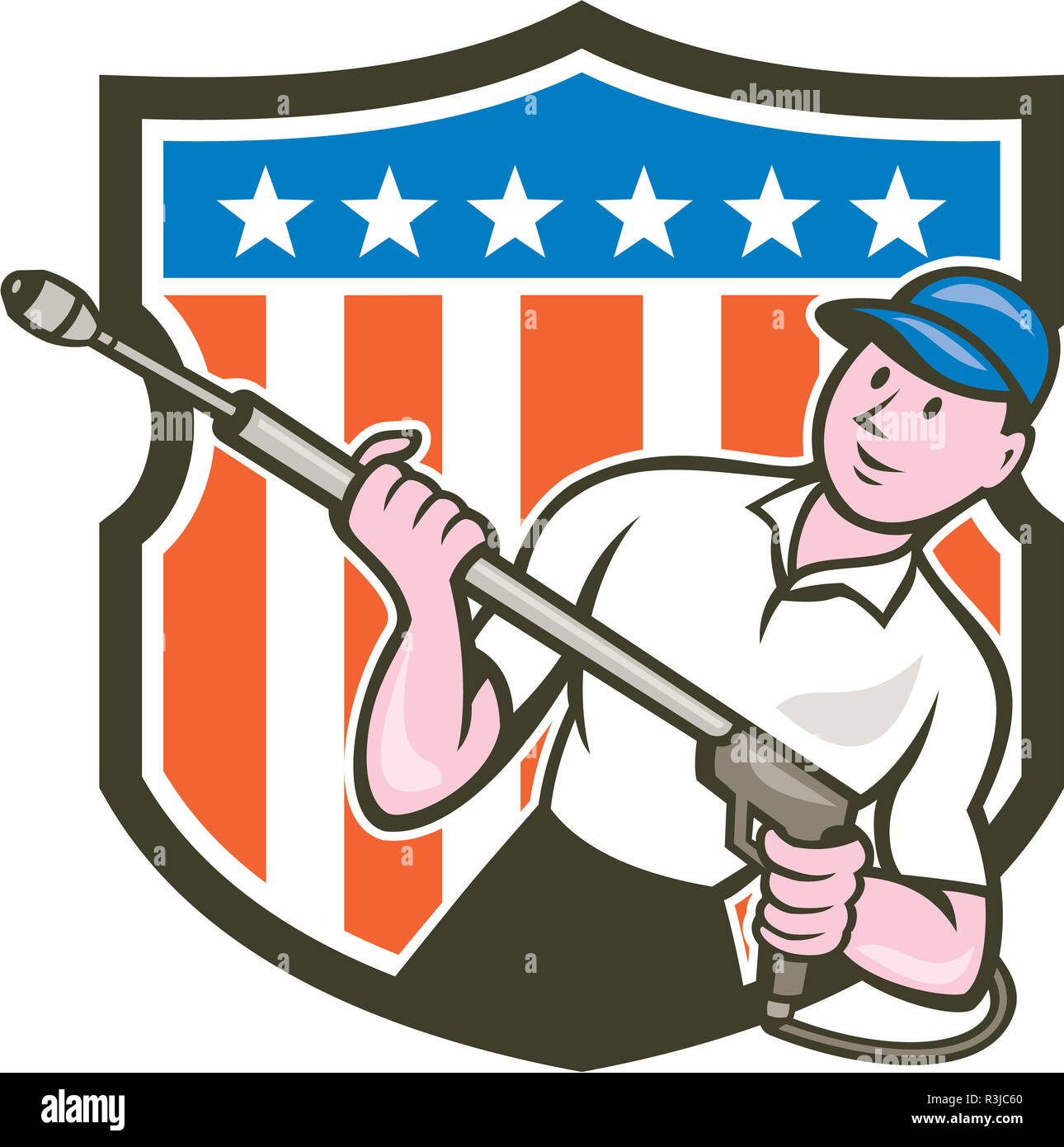 Blue collar workers flag hi-res stock photography and images - Alamy