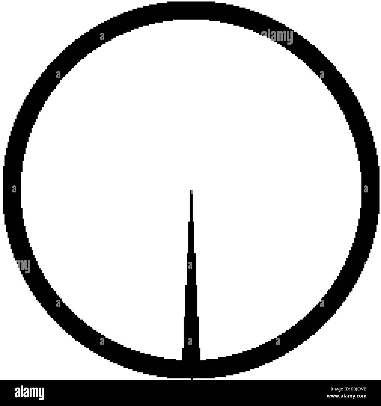 Simple collimator sight sniper scope crosshairs icon Stock Vector