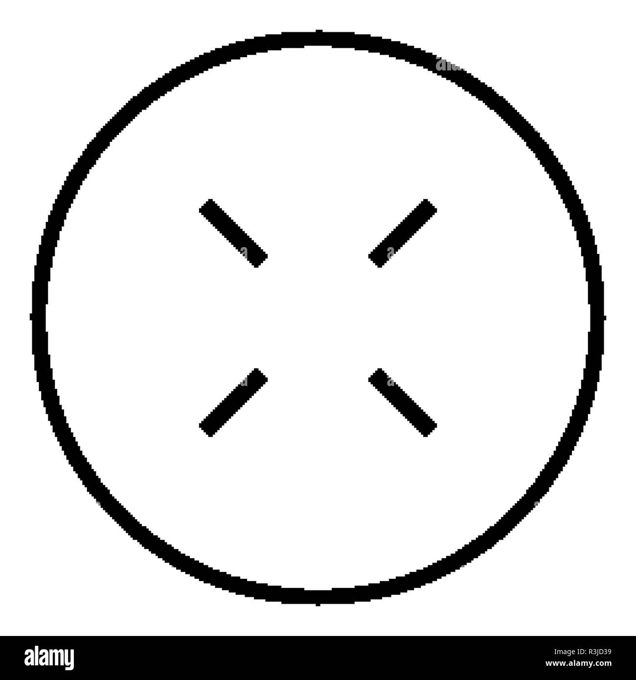 Simple collimator sight sniper scope crosshairs icon Stock Vector