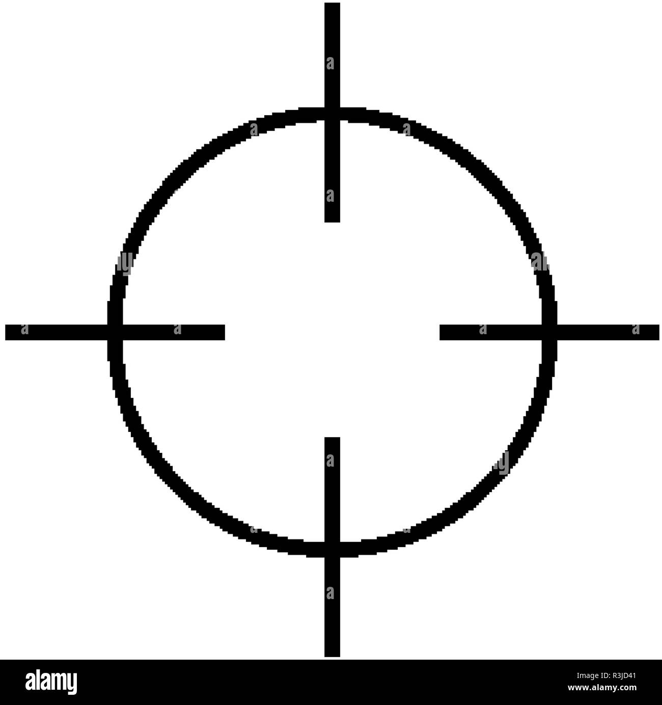 Simple collimator sight sniper scope crosshairs icon Stock Vector