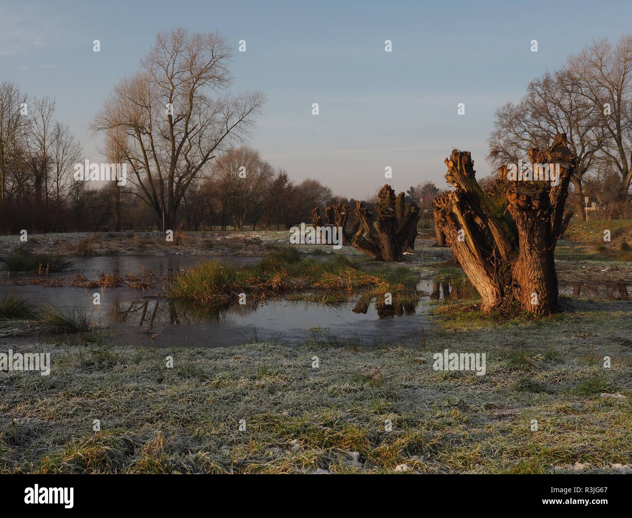 drinking water protection area auesee wesel flÃ¼ren Stock Photo