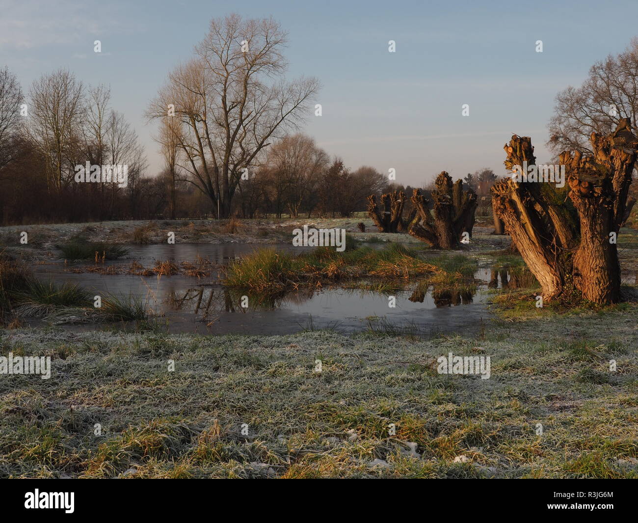 drinking water protection area auesee wesel flÃ¼ren Stock Photo