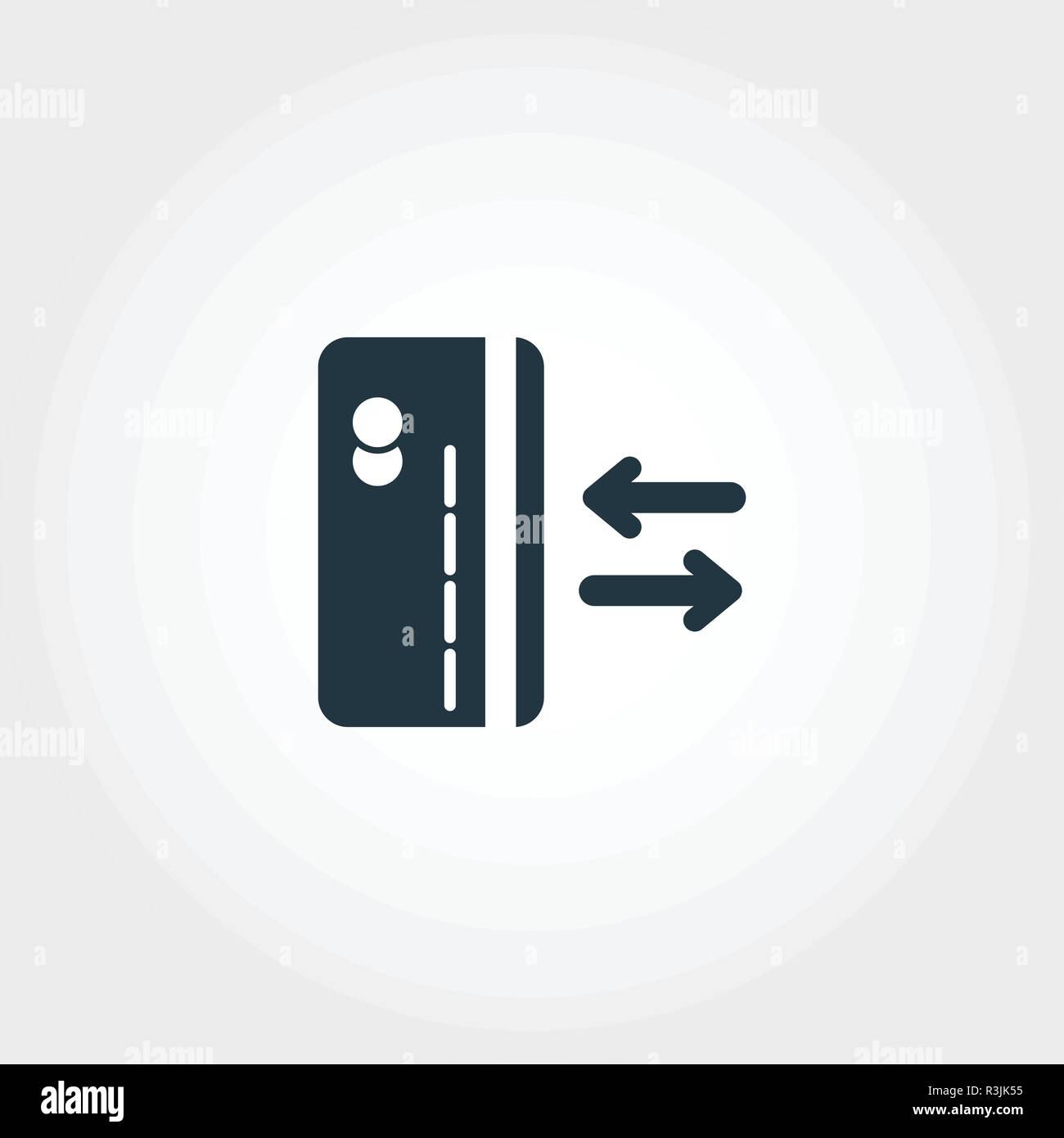 Credit Card Money Transfer icon. Monochrome design style from money ...