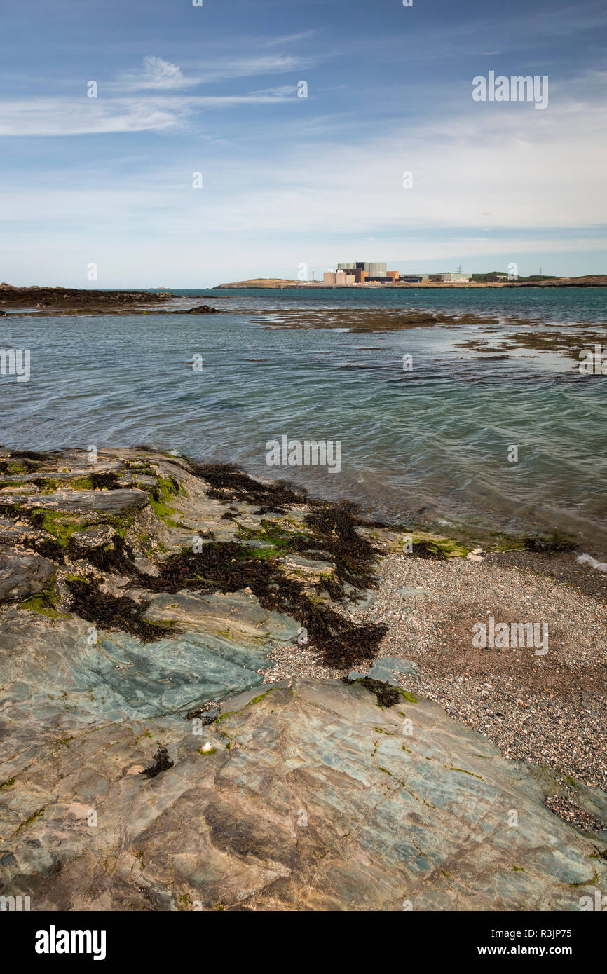 Wylfa nuclear power station on the coast of Anglesey, North Wales Stock Photo