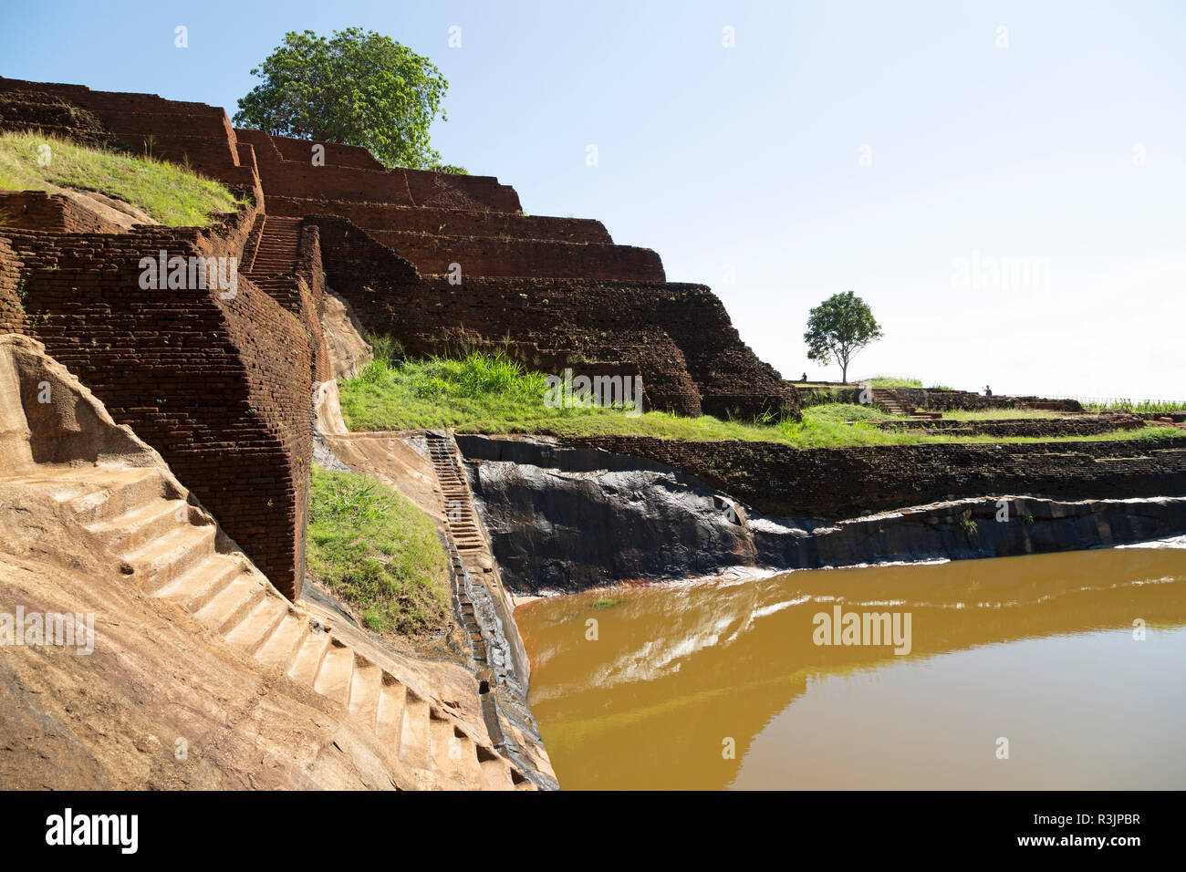 Ancient pool at the citadel of Sigiriya rock in Sri Lanka. Known as the